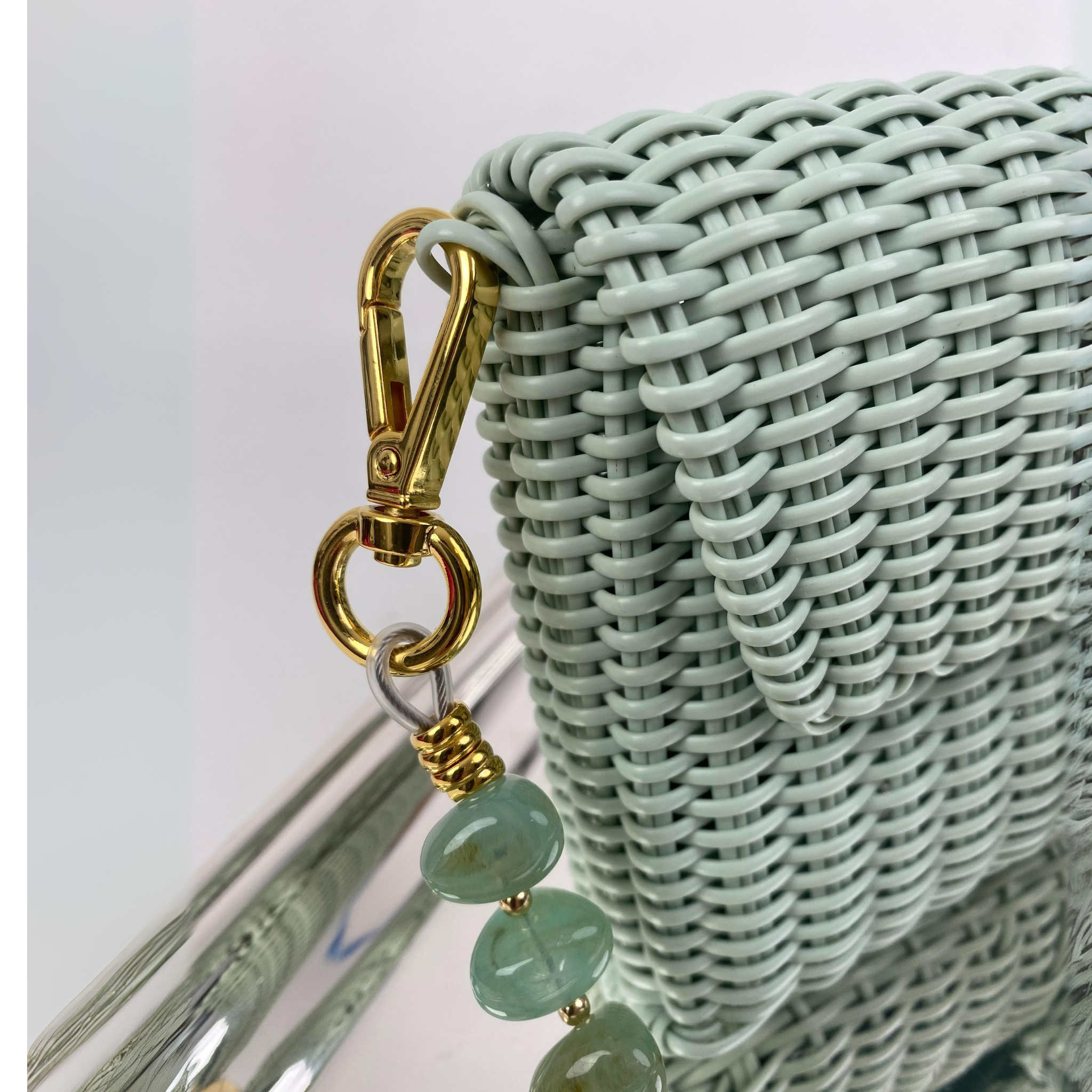 Pochette , Jade Pebble Gemstone: Sea Glass