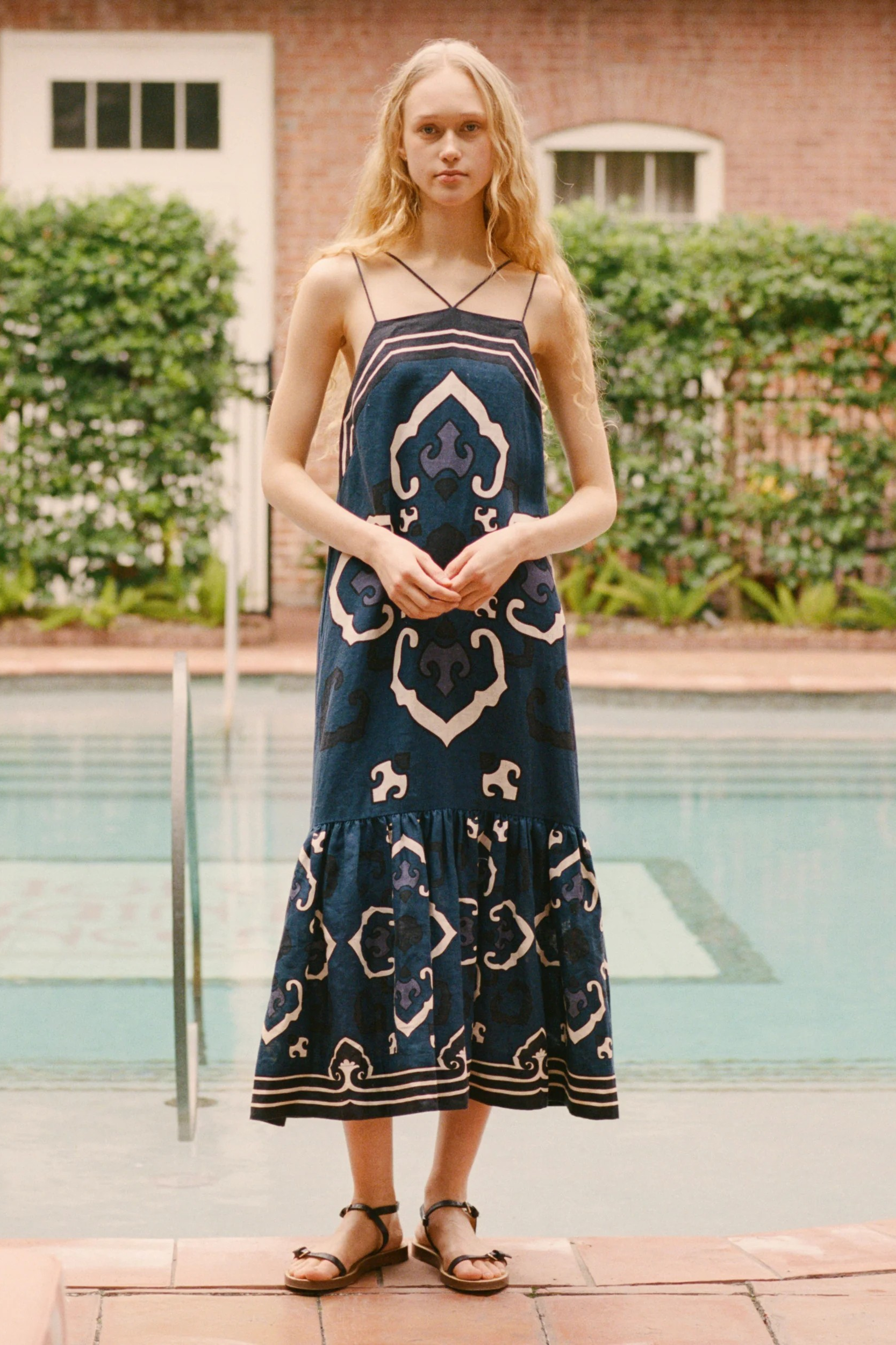 Blaise Print Spaghetti Strap Dress