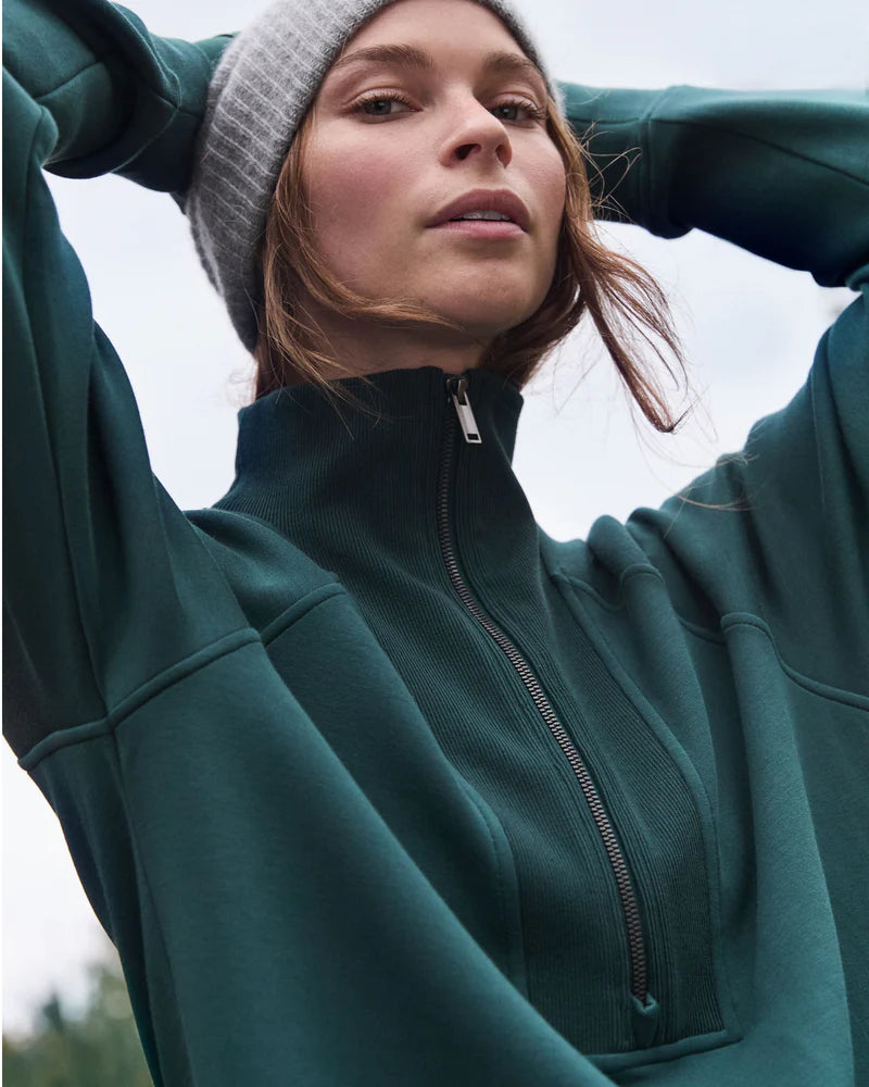 Brushed Half Zip Tunic