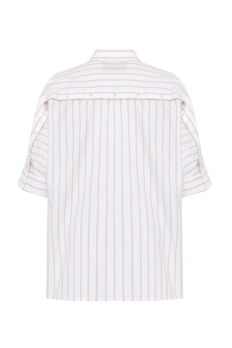 Echo Back Button Down Dolman Shirt