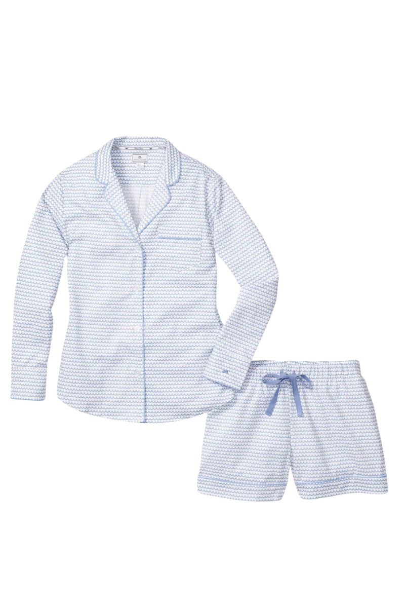 Twill Long Sleeve Pajama Short Set