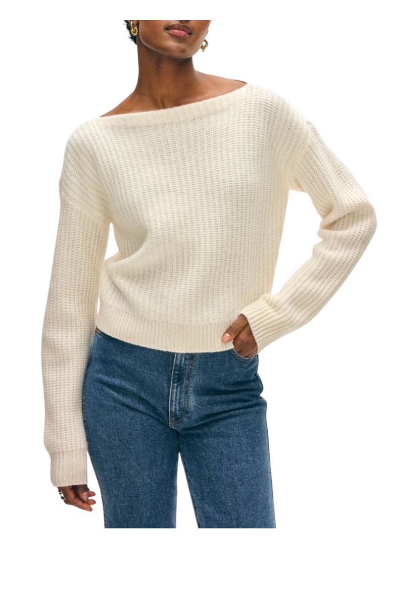 Cashmere Ribbed Boatneck