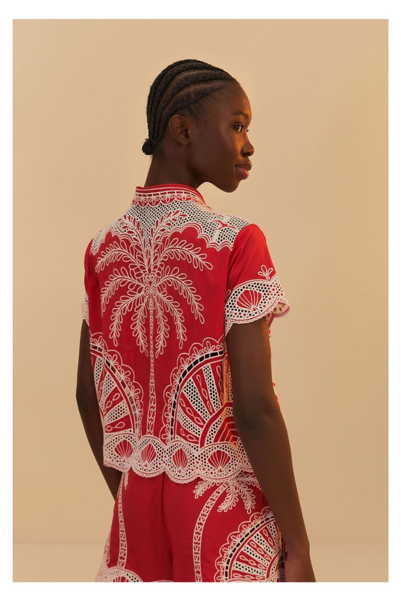 Palm Tree Embroidered Shirt