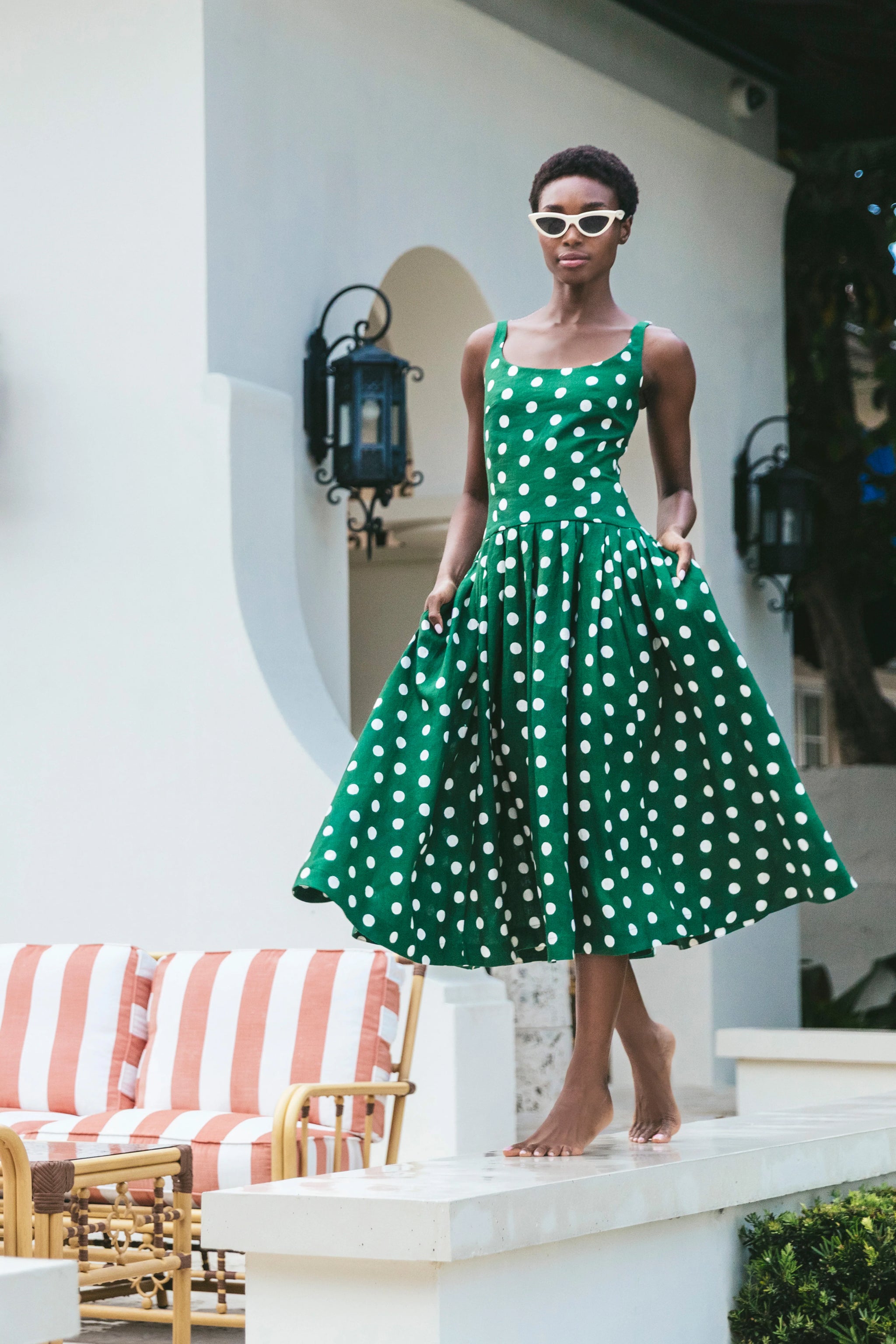karen millen polka dot midi dress karen millen black and white dress Karen Millen Black & White Polka Dot Midi Dress Playful and Fun Karamel Mary