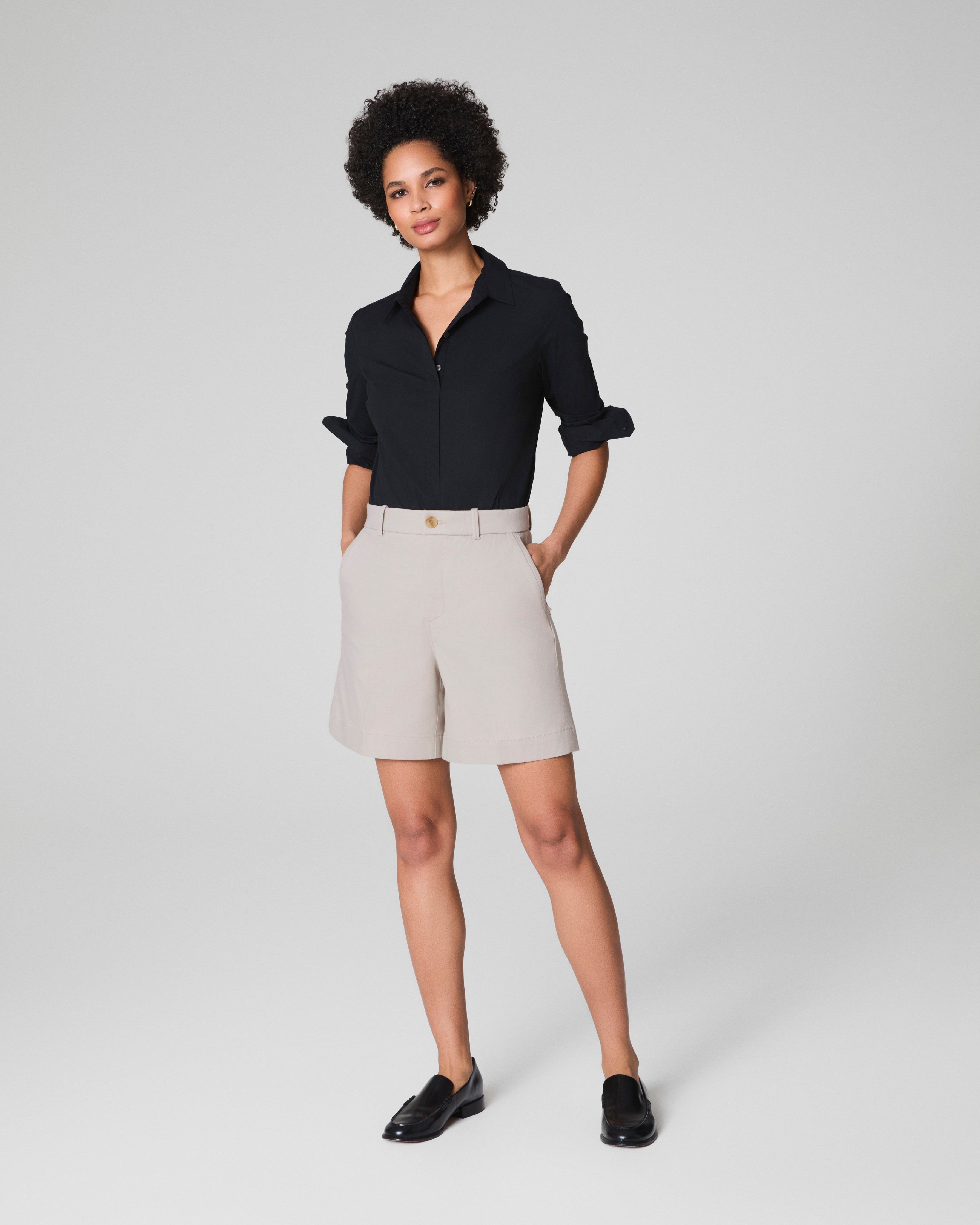 Cropped Poplin Shirt