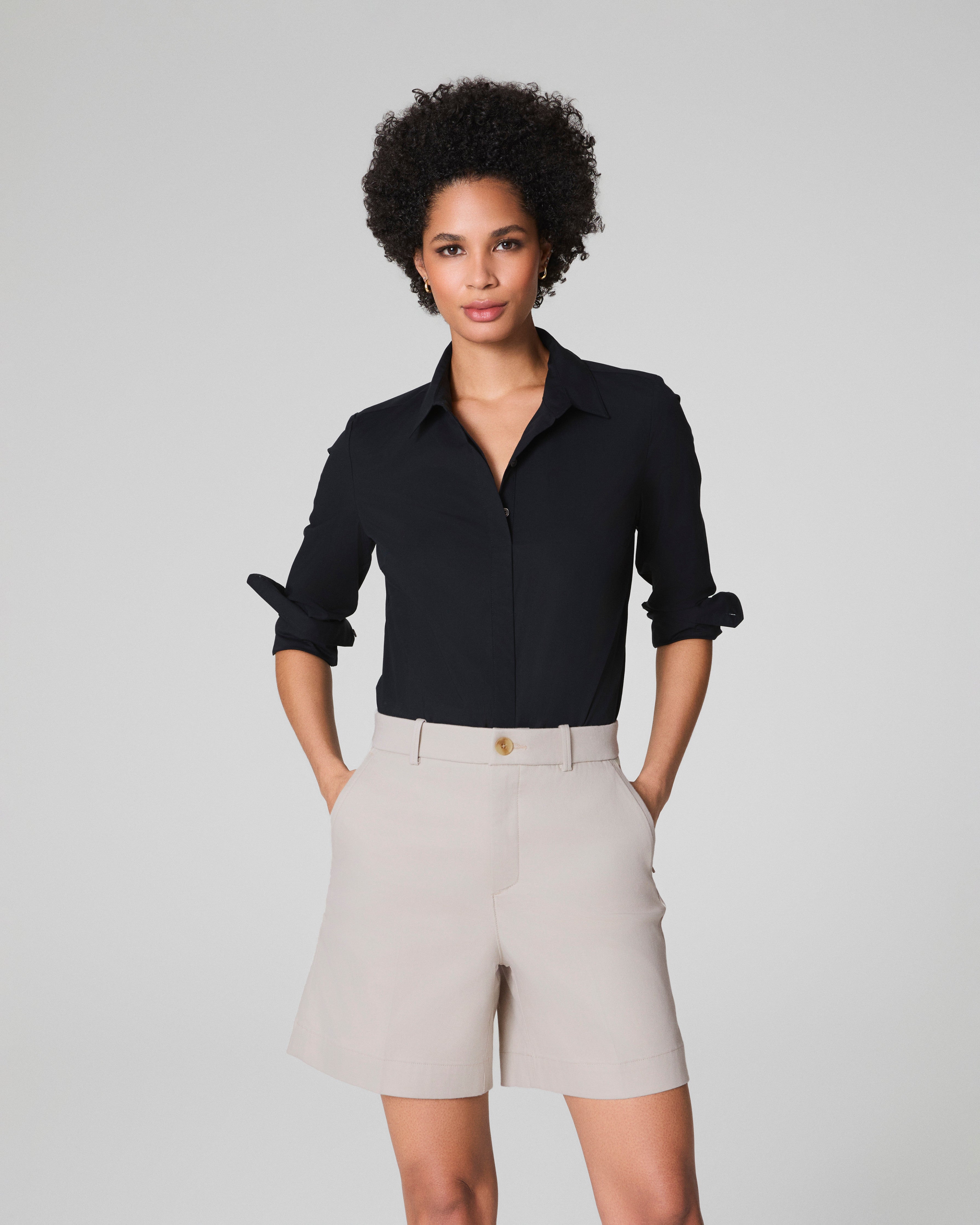 Cropped Poplin Shirt