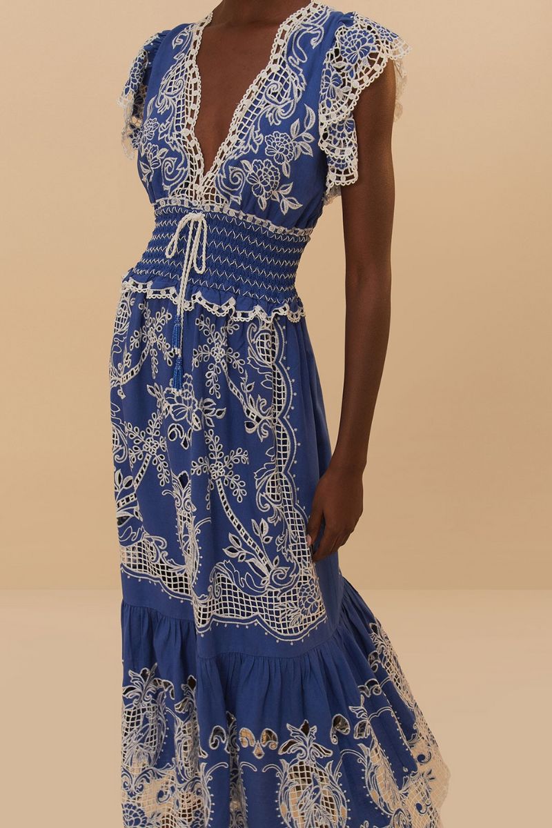 Romantic Richelieu Maxi Dress