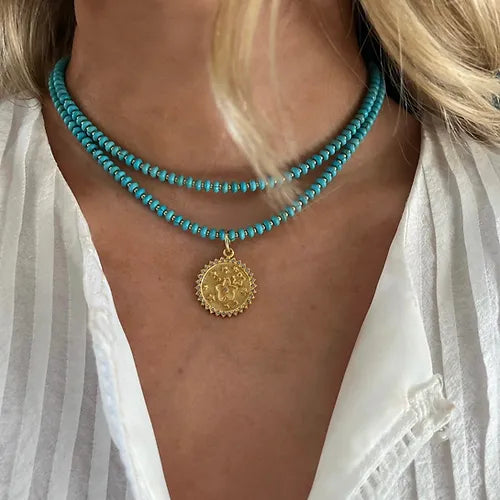 Liv James - Abaco Double Pave Charm Necklace