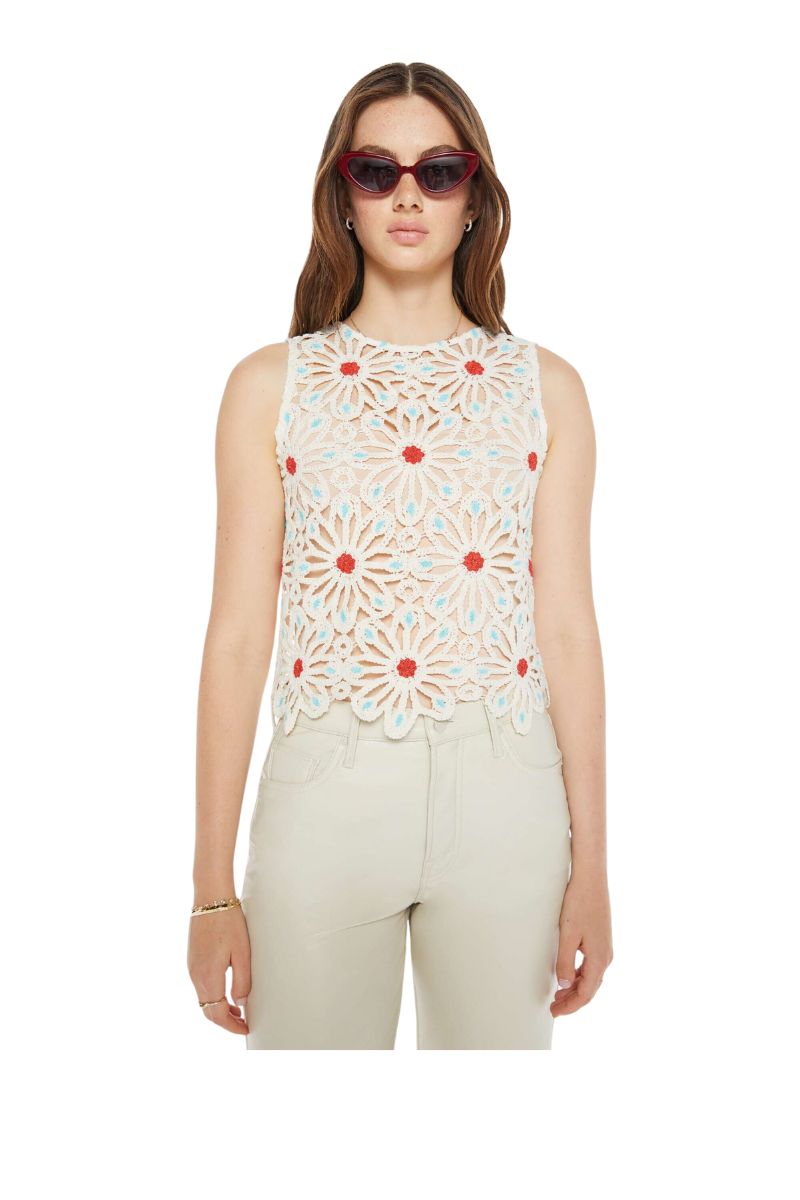 The Daisy Shell Crocheted Sleeveless Top