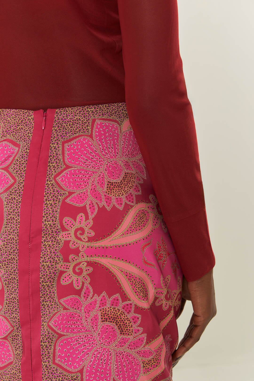 Tie Gathering Mini Skirt