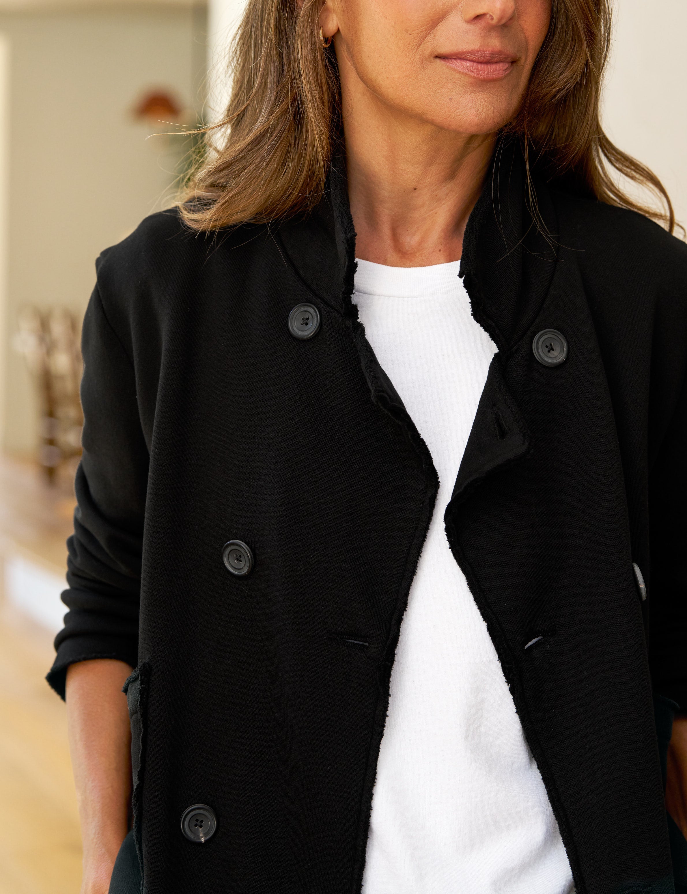 Cropped Sweatshirt Peacoat