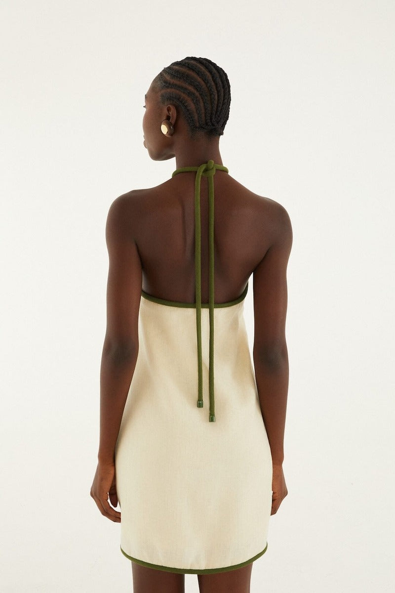 Sand Coconut Sleeveless Mini Dress