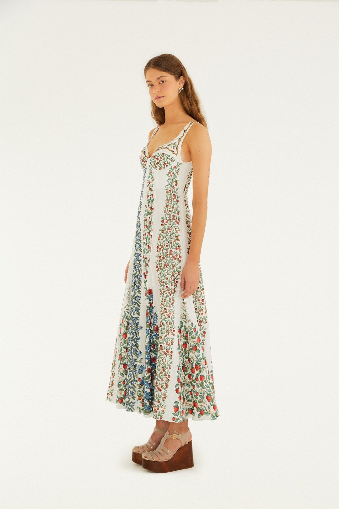 Fruit Beauty Off-White Maxi Dress