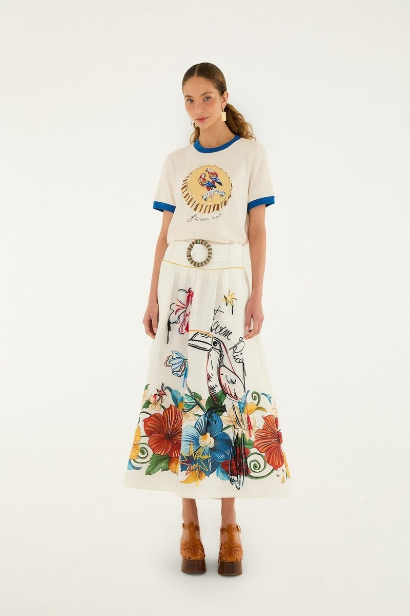 Tropi Off-White Maxi Skirt