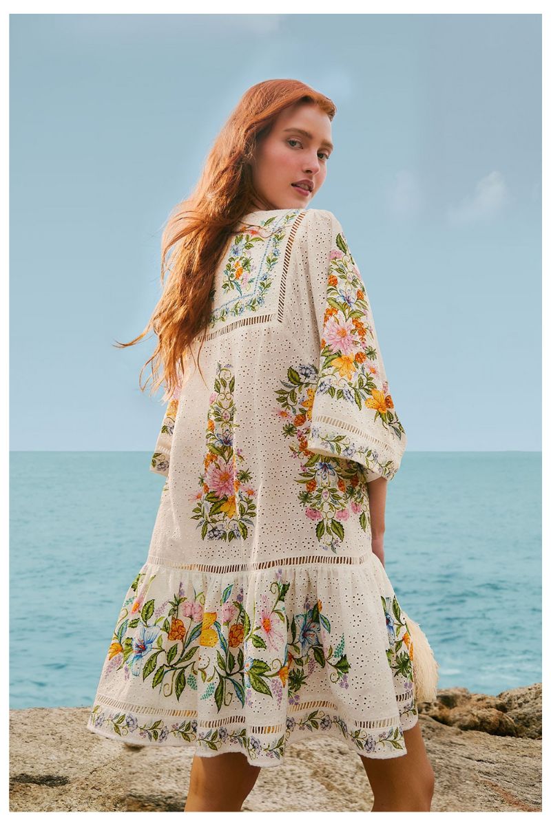 Sweet Bloom Bouquet Mini Cover Up Dress