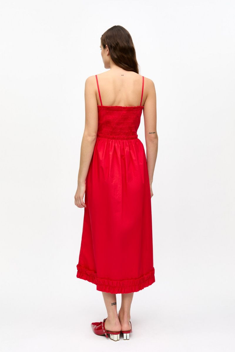 Cotton Poplin Strap Dress