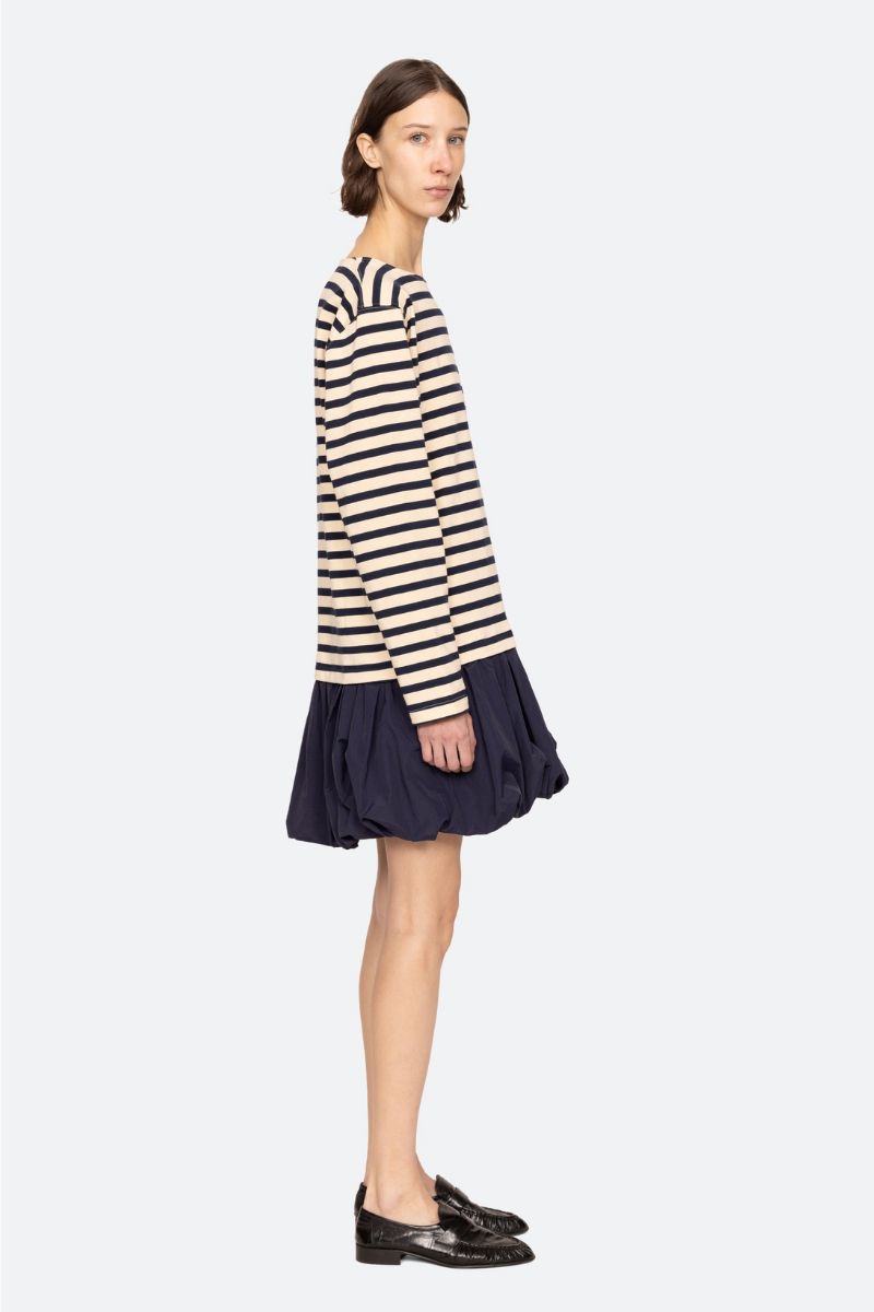 Athena Striped T-Shirt Combo Bubble Dress
