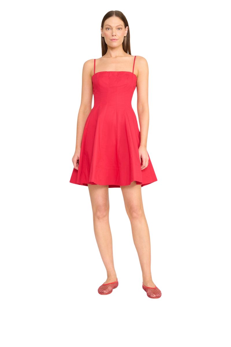 staud wylie mini dress Staud Women's Wylie Mini Dress - Brown - Size 16