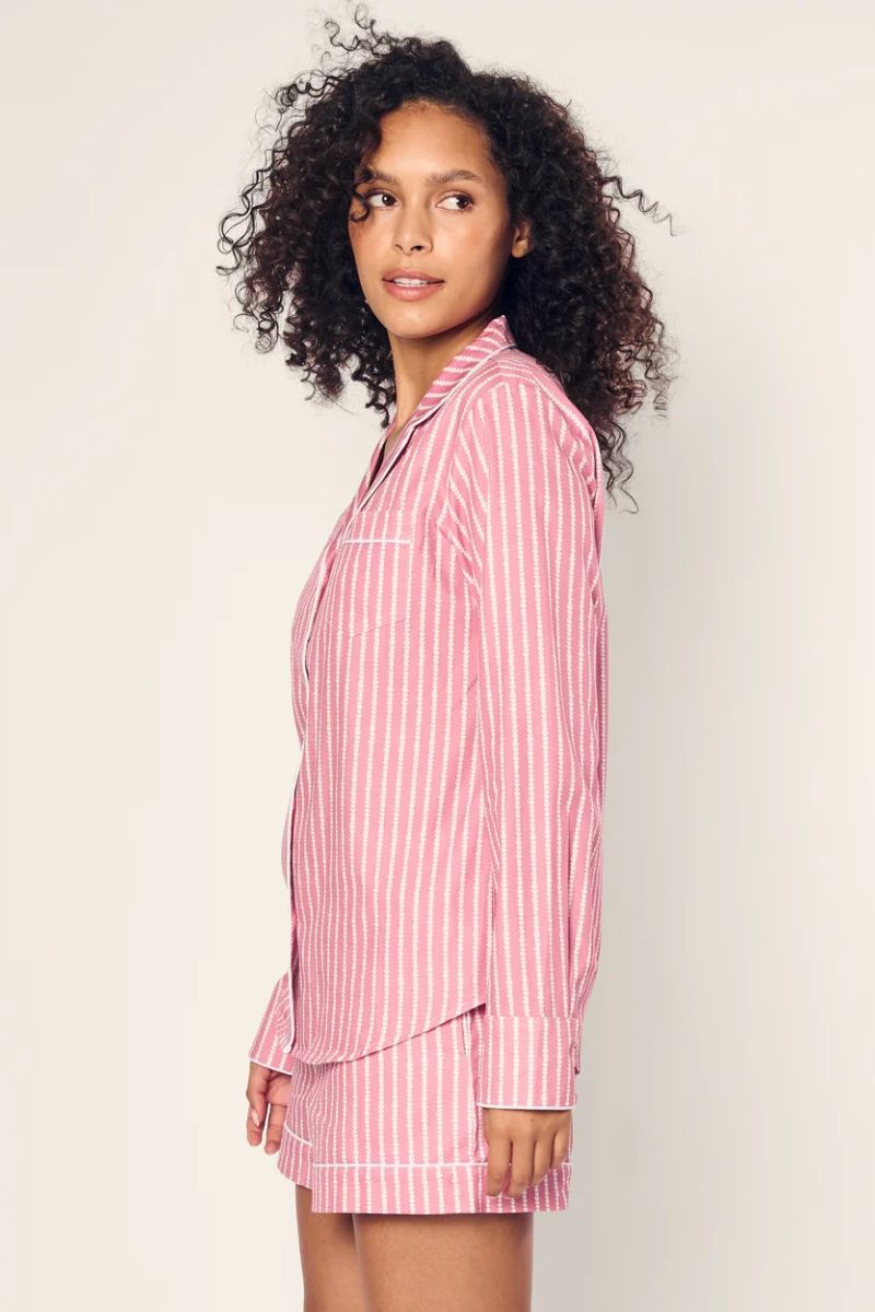 Twill Short Sleeve Pajama Short Set