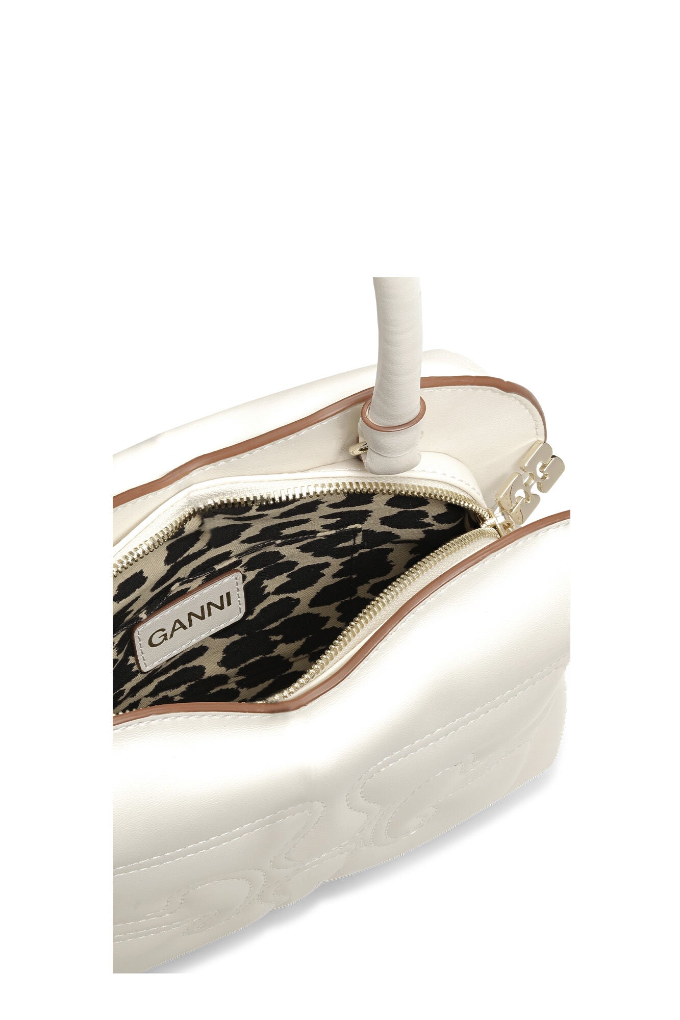 Ganni - Egret Butterfly Top Handle Handbag