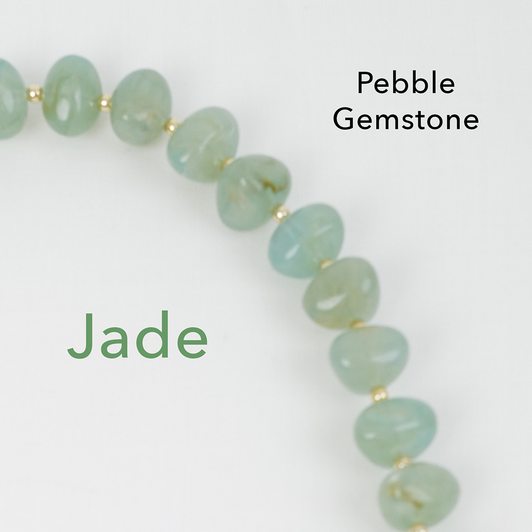 Pochette , Jade Pebble Gemstone: Sea Glass
