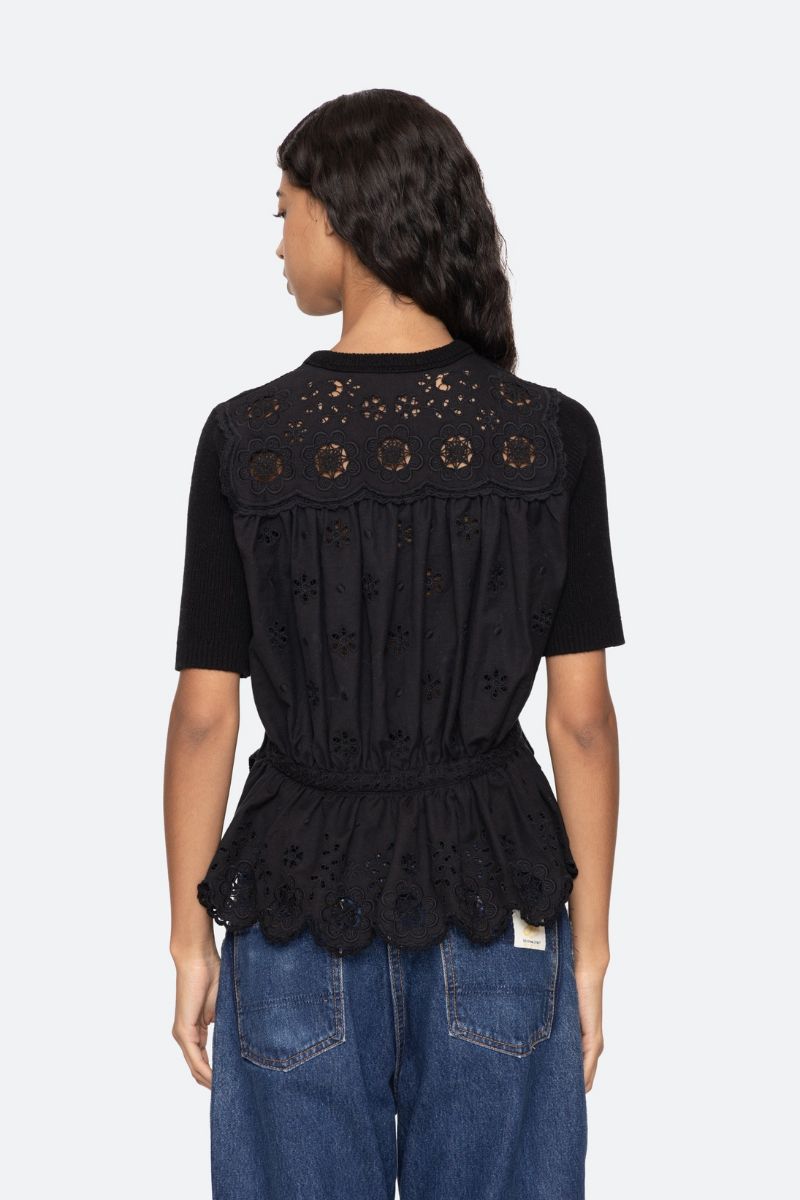 Shanna Lace Short Sleeve Pull Over