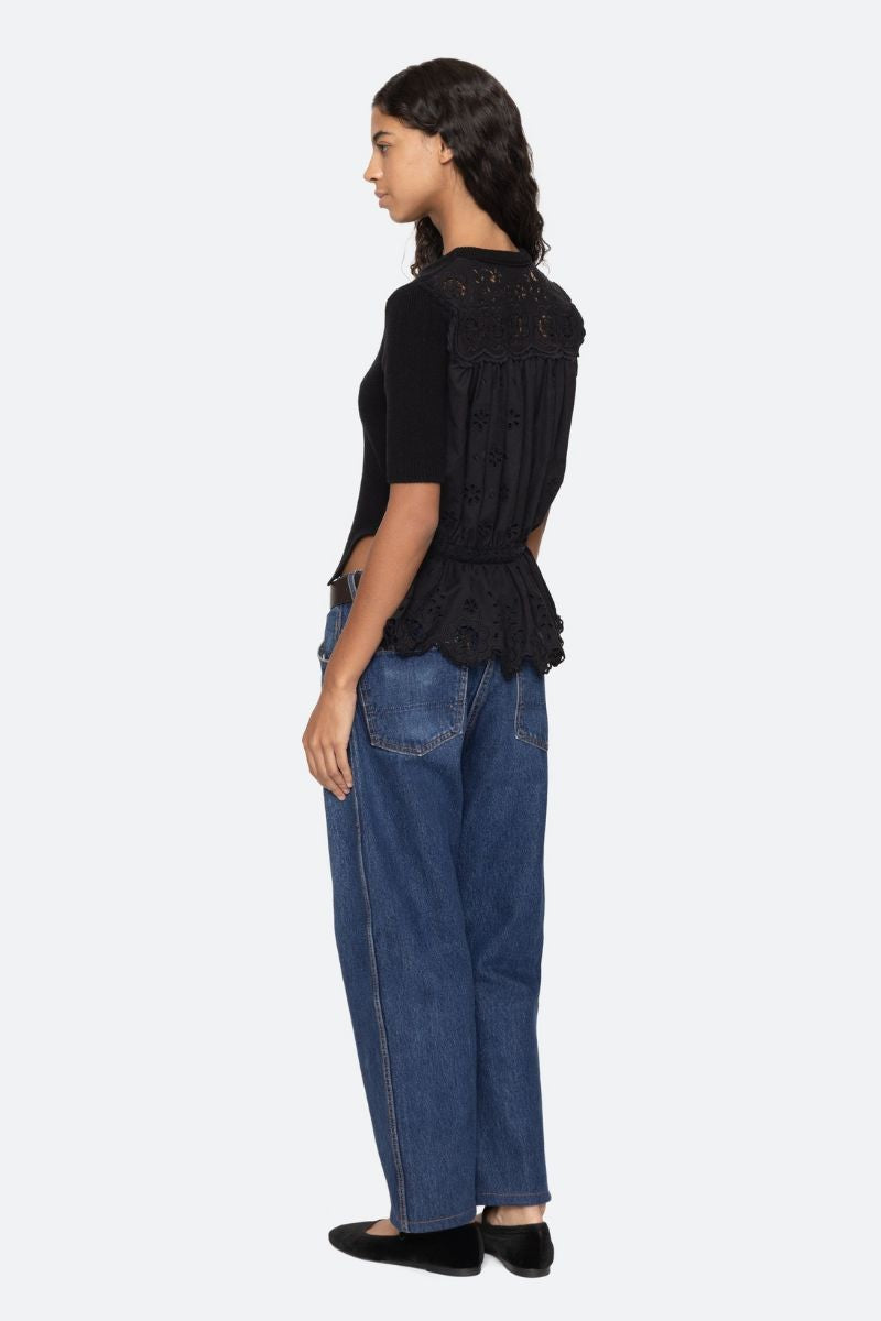 Shanna Lace Short Sleeve Pull Over