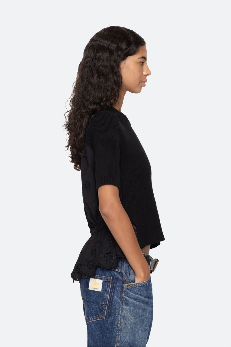 Shanna Lace Short Sleeve Pull Over