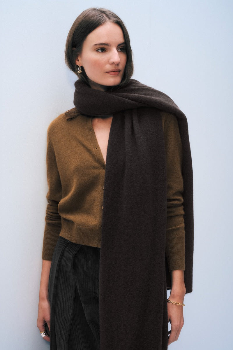 White + Warren Cashmere Travel Wrap in Coffee Bean