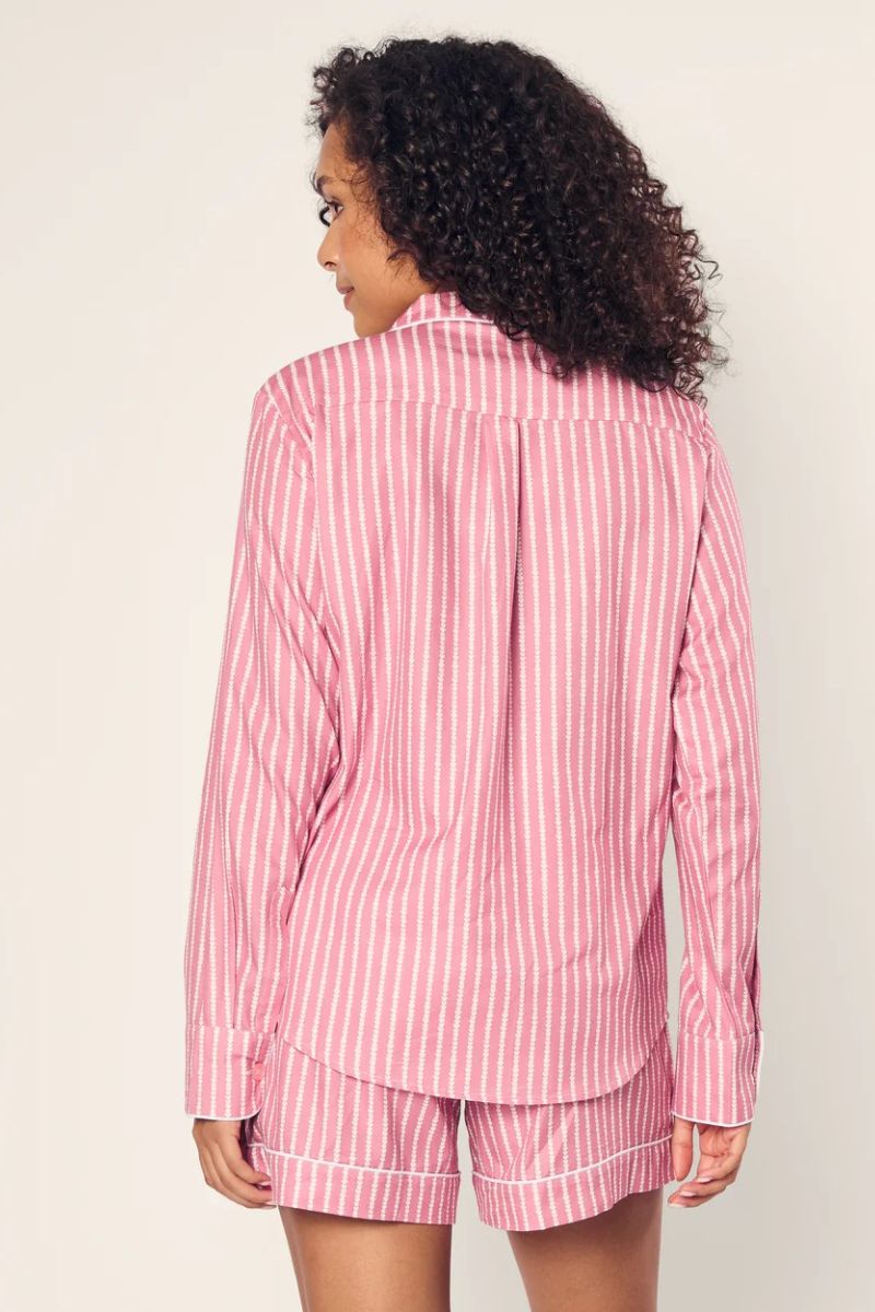 Twill Short Sleeve Pajama Short Set