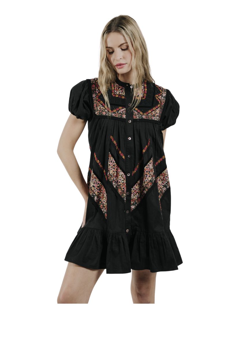 mini molly dress HATCH Collection The Molly Mini Dress in Madras Plaid