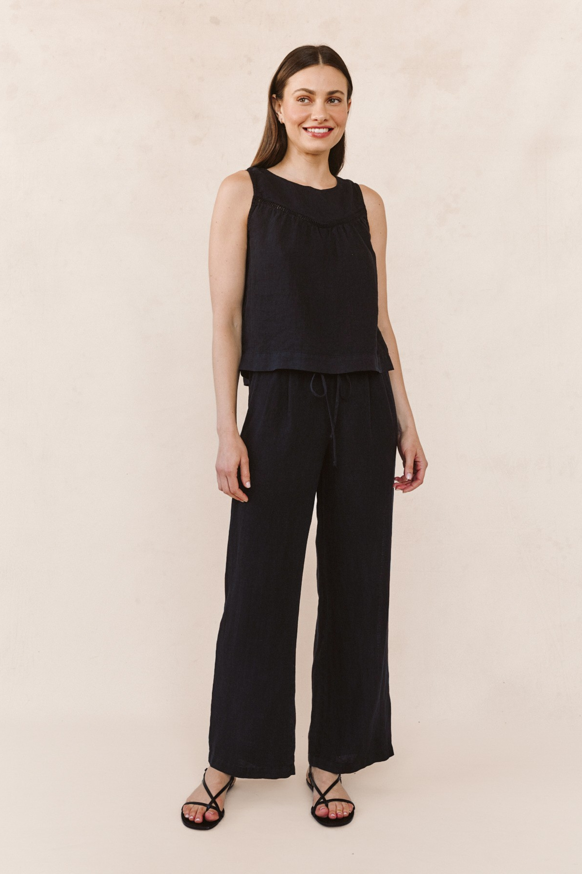 Beach Pant with Lattice Stripe