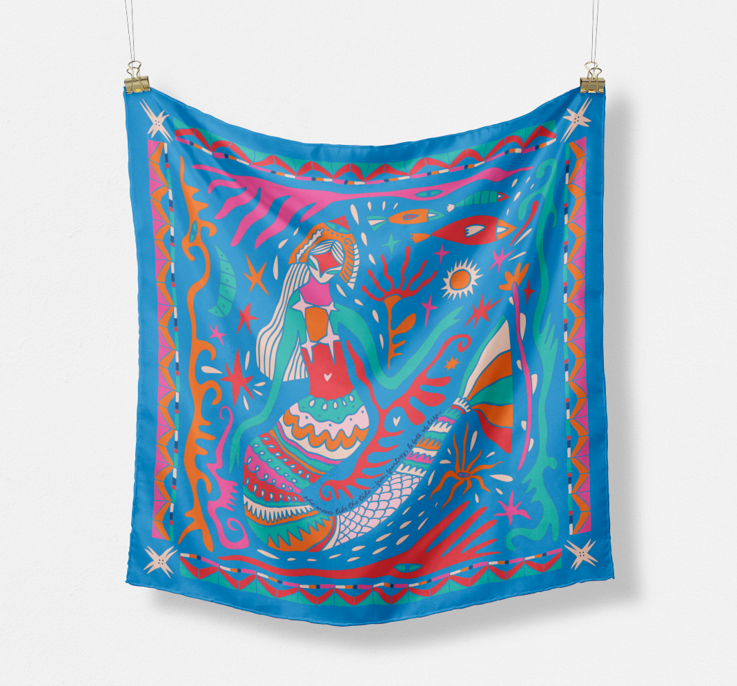 The Sirena Silk Scarf
