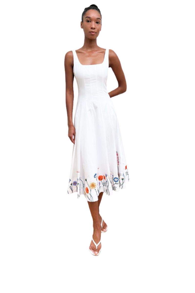 Wells Dress in Navy Embroidery main image 1