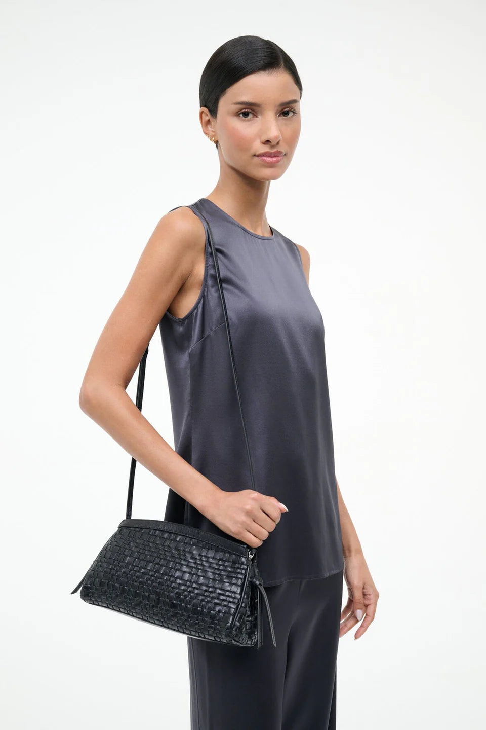 Maude Convertible Woven Clutch