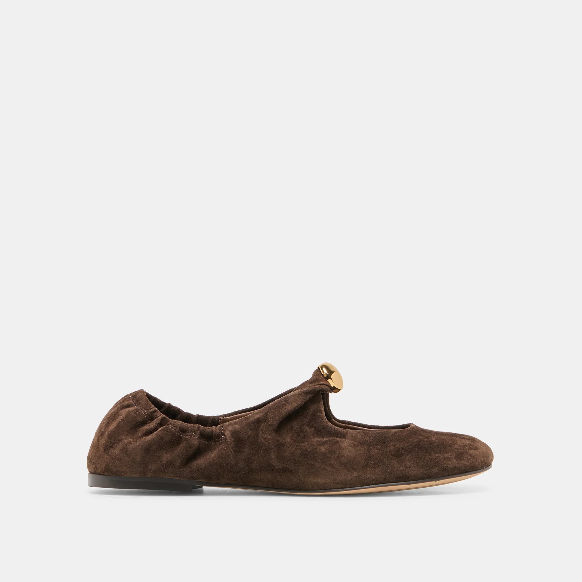 Cornel Flats in Dark Brown Suede
