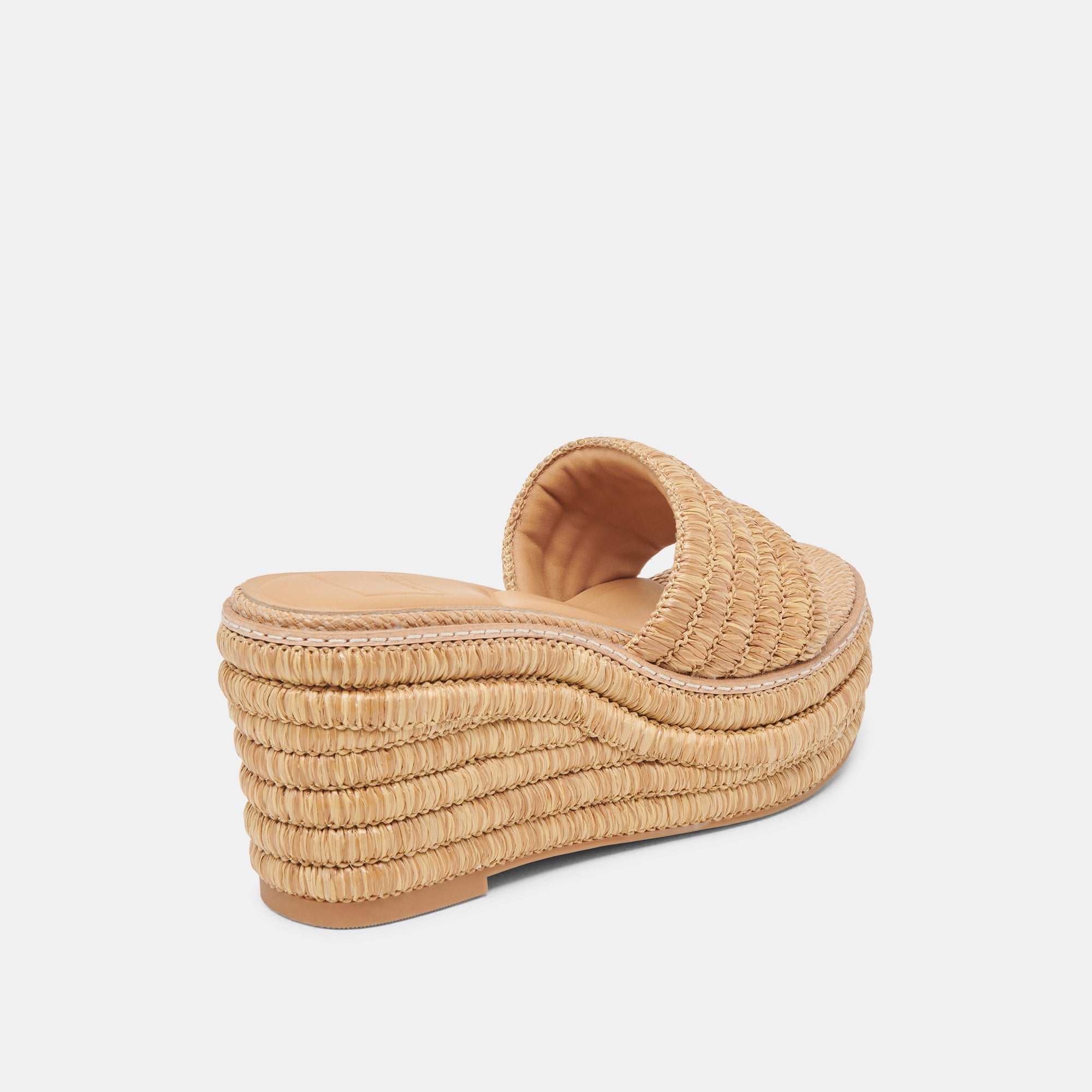 Throne Wedges Light Natural Raffia