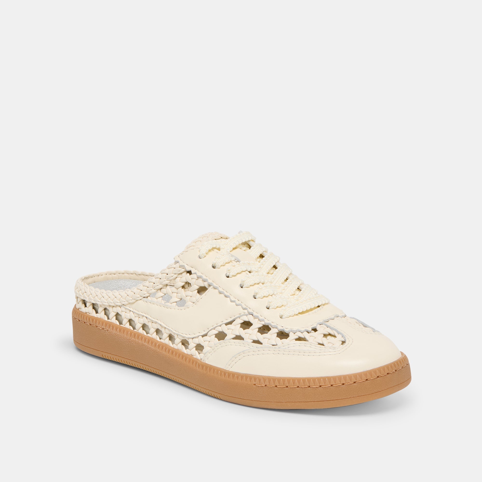 Notice Slide Woven Sneakers Off White Woven Stella