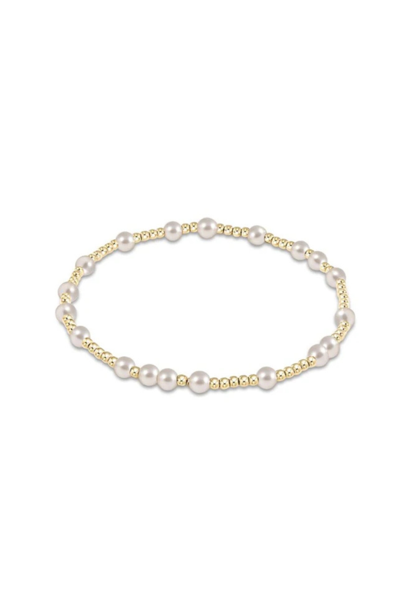 Hope Unwritten 4mm Bead Bracelet - Pearl