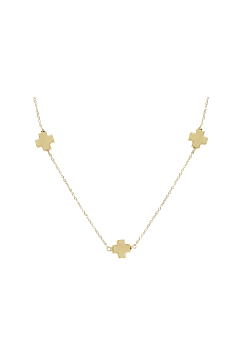 15" Choker Simplicity Chain Gold - Signature Cross Gold
