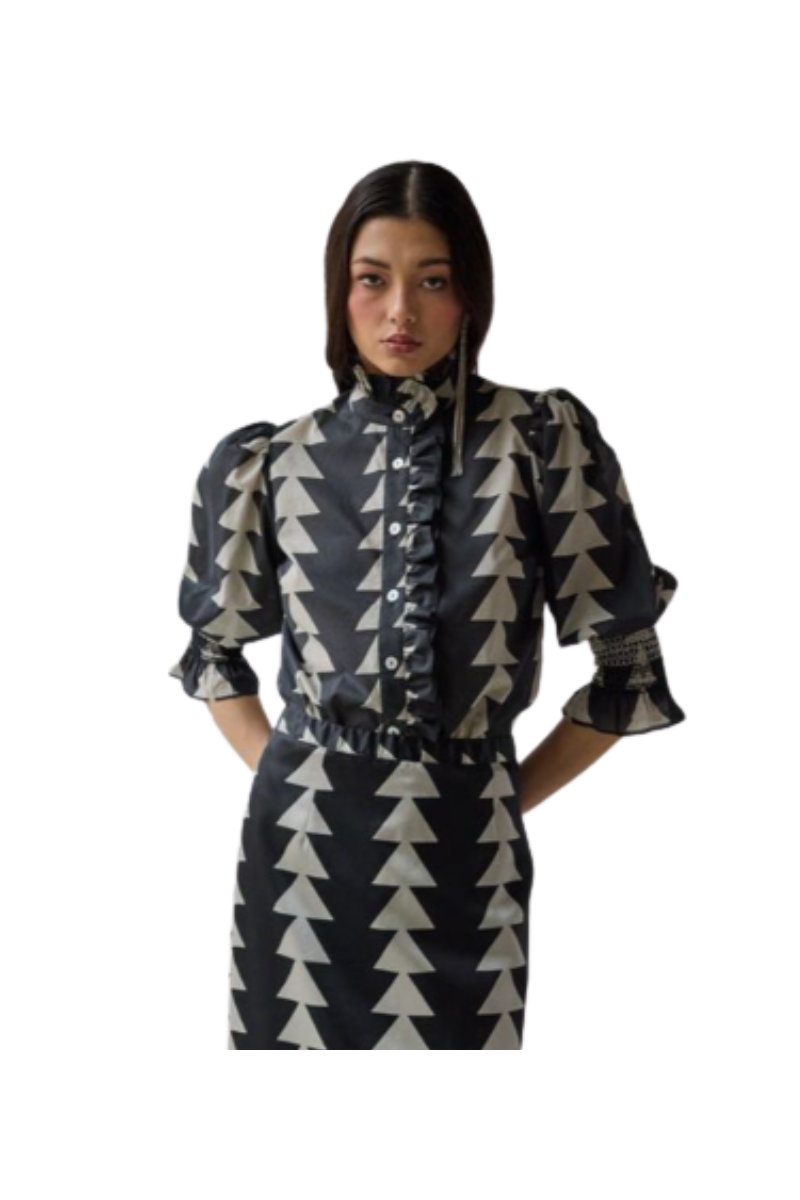 Frilled Button Down