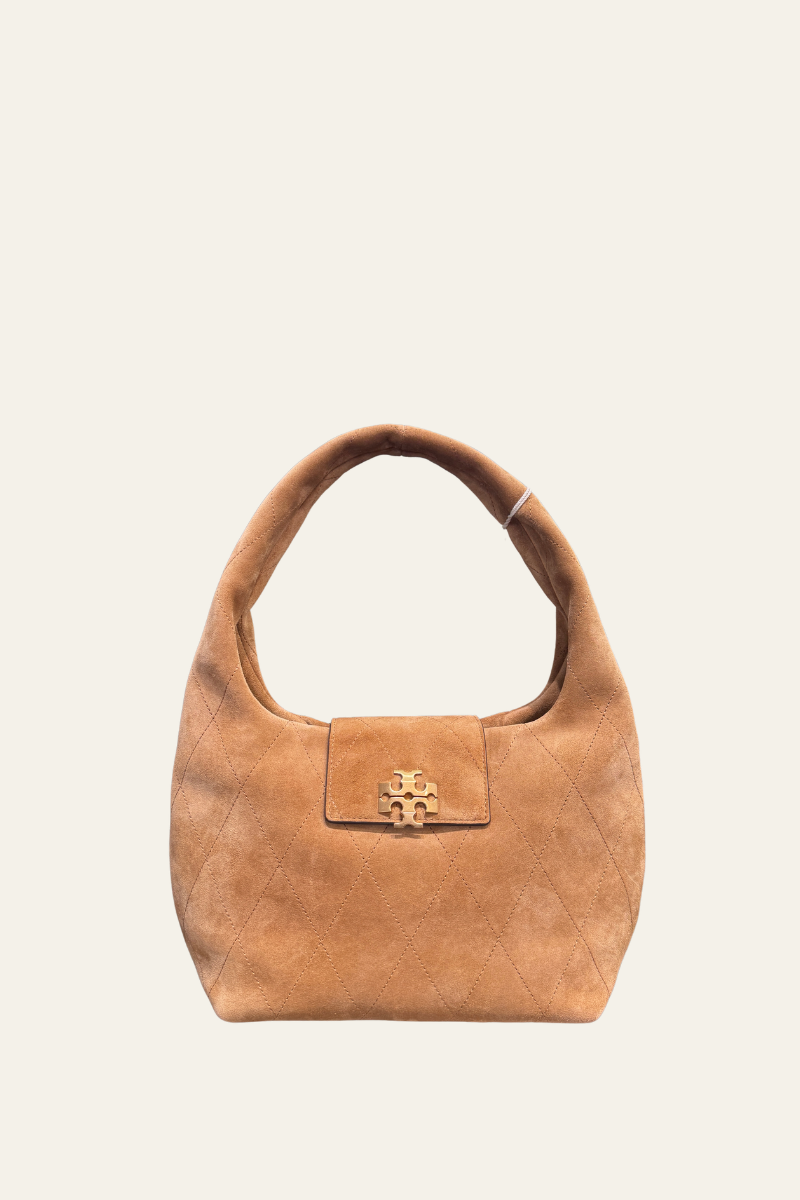 Charlie Quilted Suede Mini Hobo