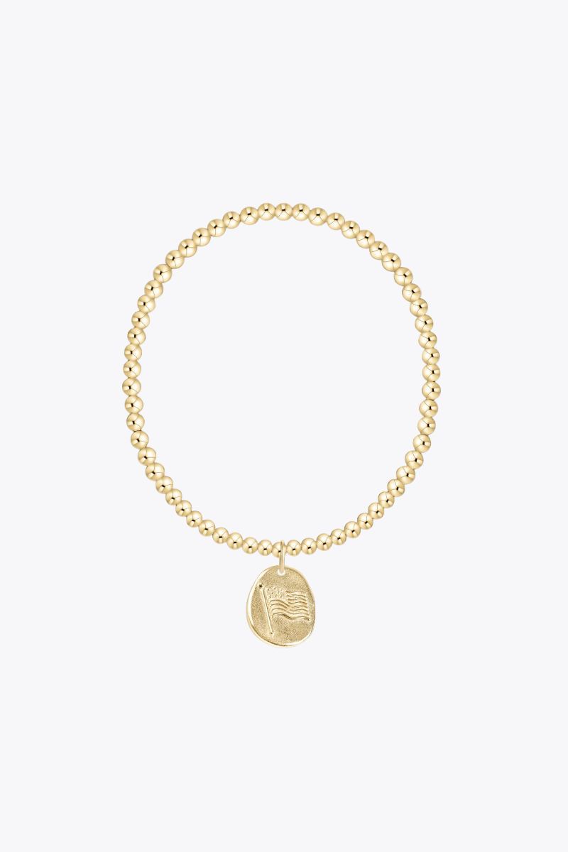 Extends Classic Gold 3mm Bracelet - Inspire America Gold Disc