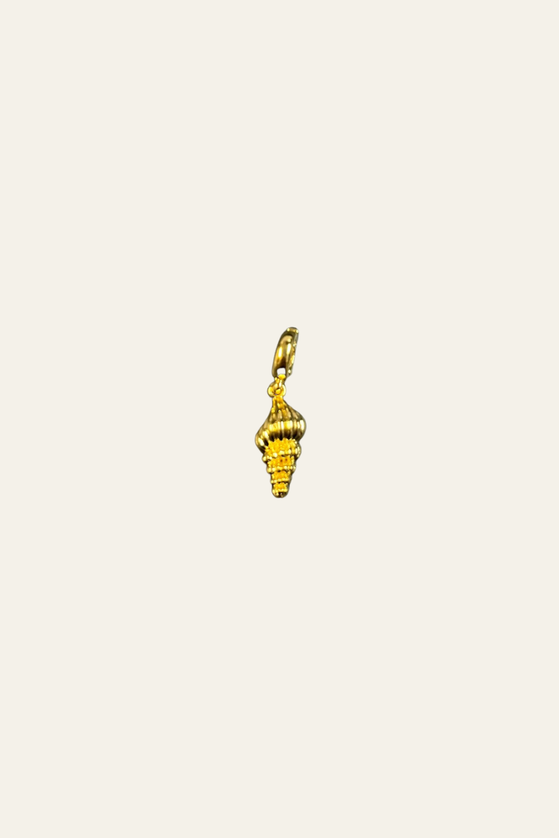 Spiral Seashell Gold Charm