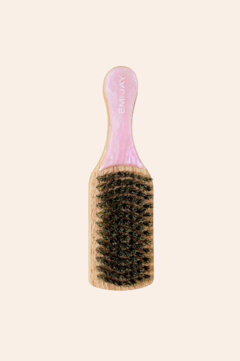 Mini Boar Bristle Hair Brush in Pink Sugar