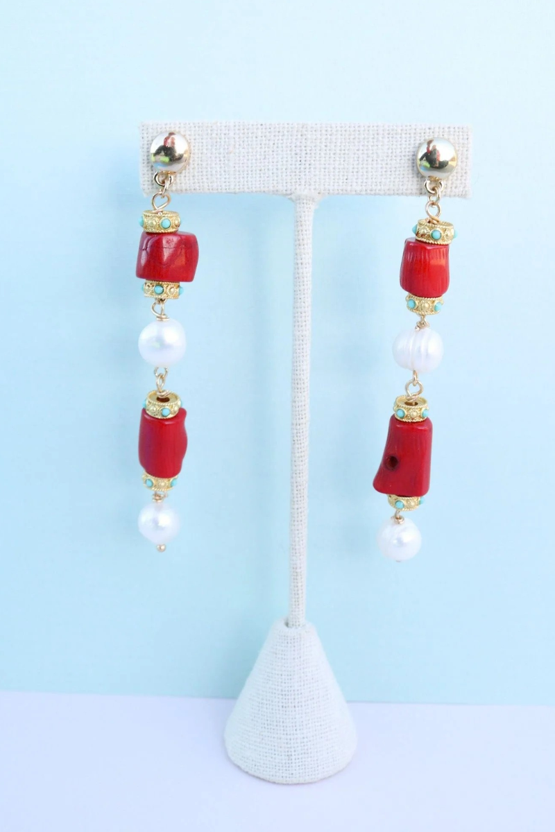 Cayman Coral Earring