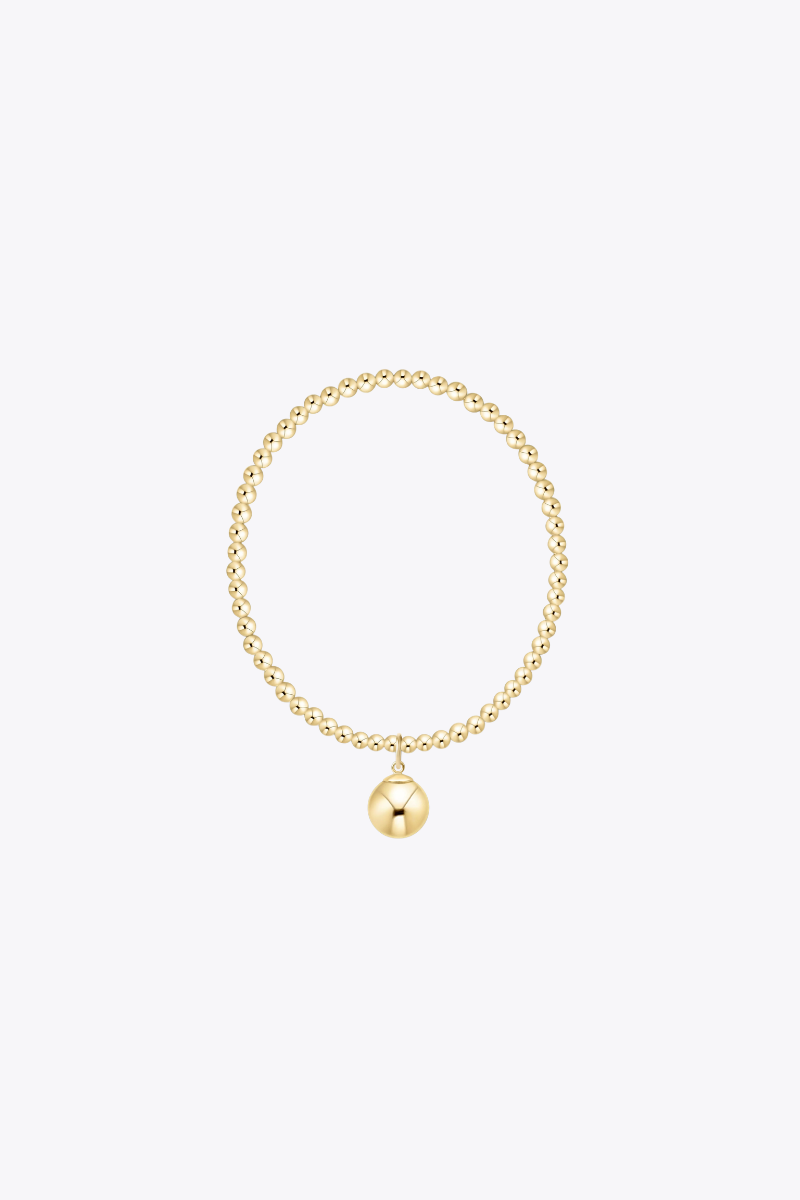 EXTENDS Classic Gold 3mm Bracelet - Classic Gold 10mm Charm