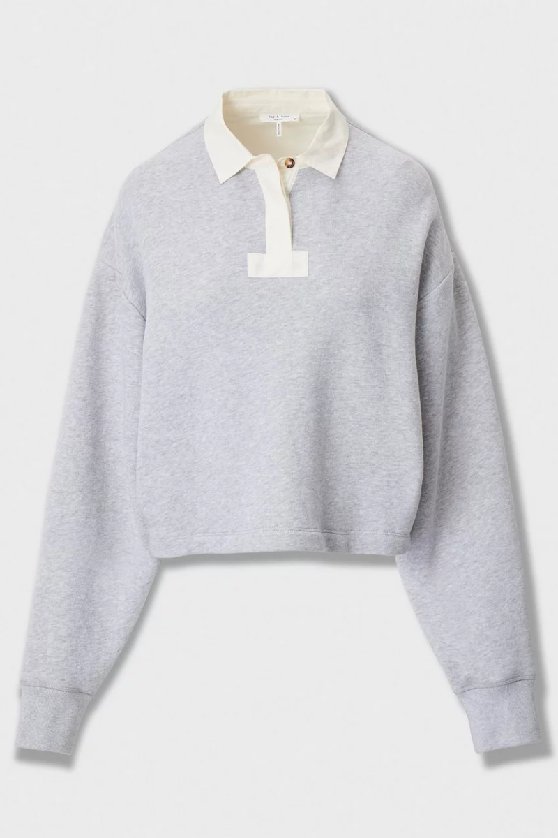 Vintage Terry Oversized Polo Sweatshirt