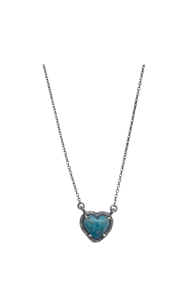 Ultra Mini Turquoise Heart Necklace