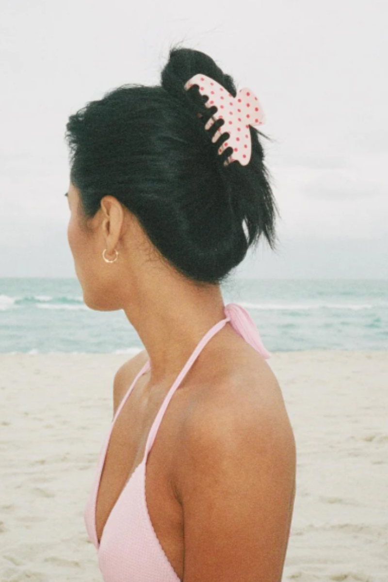 Big Effing Clip in Blush Polka Dot